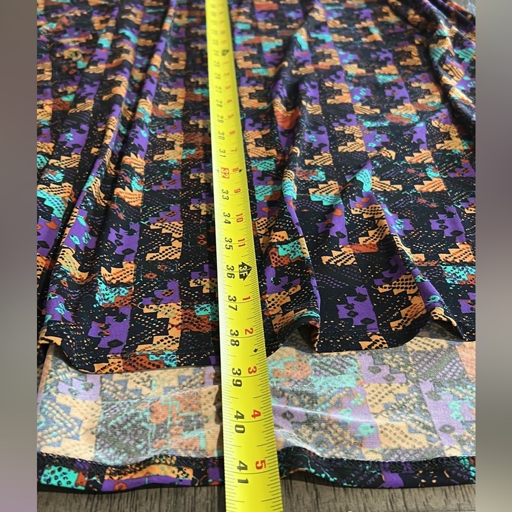 LuLaRoe XS Colorful Maxi Skirt Abstract Print Black Base Convertible Dress NWT - Picture 5 of 7